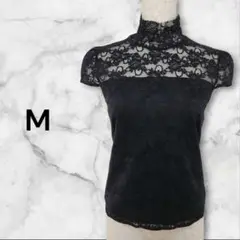 ✨最終お値下げ✨東京スタイル トップス ブラウス レース カットソー【M】黒