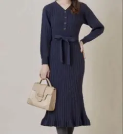 トッコクローゼット リブニット　マーメイド　ワンピース