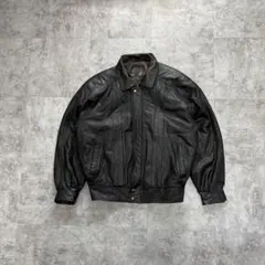 80s vintage short leather bomber jacket