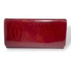 良品　Cartier カルティエ　長財布　バーガンディーのサムネイル