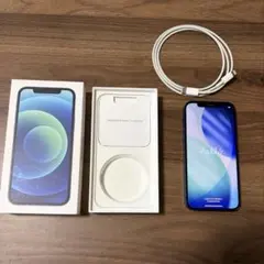 Apple iPhone 12 青 本体 充電ケーブル付き、ケースおまけ - メルカリ
