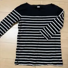 【匿名配送】Authentic Original 七分袖 ボーダートップス 白黒