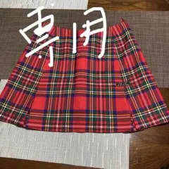 響様専用、赤のチェックボウリングスカートL