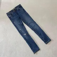 ⭐️ザラ⭐️ ストレートデニム　ダメージ　美シルエット　カジュアル