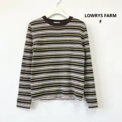 ローリーズファーム LOWRYS FARM ボーダーニット F クルーネック