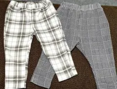 ベビー用長ズボン2色セット　90 裏起毛