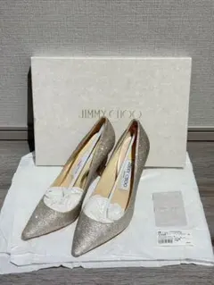 Jimmy Choo ROMY100 グリッターパンプス ブライダルシューズ
