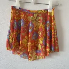 elevé 花柄 メッシュ ラップスカート Sサイズ　レトロ　レア♡のサムネイル