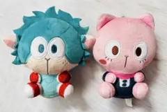 僕のヒーローアカデミア　アニマルぬいぐるみ 2個セット デクシープ　オチャネコ