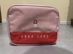 ピンク 救急箱 GOOD LUCK刺繍　救急セット袋のサムネイル