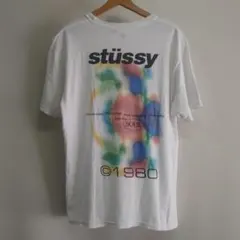 Stussyステューシー Tシャツ 旧タグ 黒タグ メキシコ製 L ホワイト