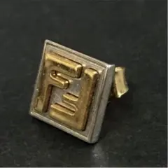 FENDI FFロゴスクエアゴールド/シルバートーン　ピアスのサムネイル