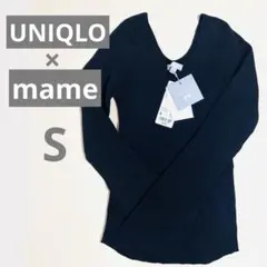 新品 ユニクロ マメクロゴウチ3Dリブセーター ブラック S 長袖 UNIQLO