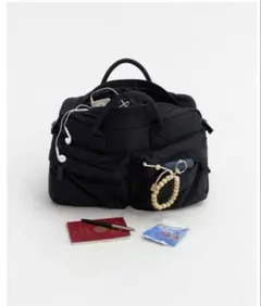 nugu poik オリジナルミドルマルチポケットクロスバック　Black