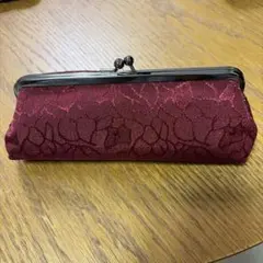 がま口　マルチケース　小物入れ 小銭入れ和物 赤 レッド 新品未使用品