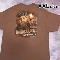 USA古着　Tシャツ　XXL　ブラウン　プリント　ロゴ　DUCK DYNASTYのサムネイル