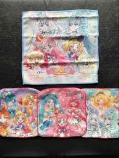 プリキュアオールスターズ／ハンドタオル＋おしぼり×3点セット