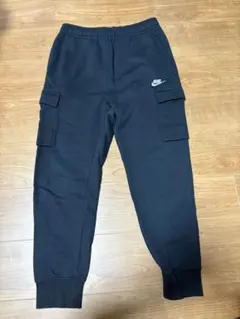 Nike ロゴ 刺繍 スエット カーゴパンツ M ナイキ ブラック 美品