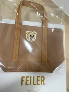 【正規品】FEILER オールドテディワッペントート　ベージュ　L小さいサイズ