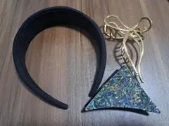 ヘアアクセサリー　ヘアカチューシャ　ヘアクリップ　３点セット