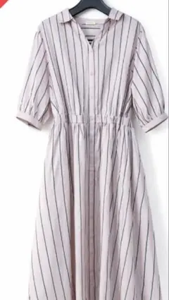 ストライプシャツワンピース【美品】3L