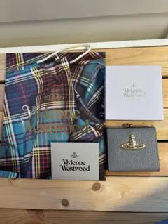 ヴィヴィアンウエストウッド EXECUTIVE 口金二つ折りミニ財布 グレー
