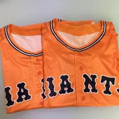 (新品未使用)読売巨人軍GIANTS オレンジ ユニフォーム２枚セット