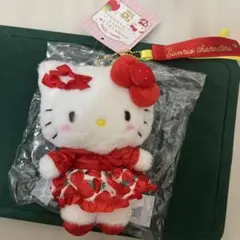 サンリオ ハローキティ　マスコット　いちご新聞50周年