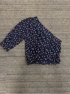 FOREVER21 ワンショルダー 花柄 トップス ブラック サイズSのサムネイル