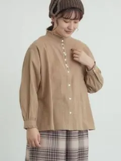 前立て刺繍フリルブラウス サマンサモスモス