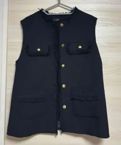 ツイードベスト ネイビー