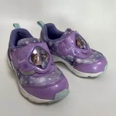 アナと雪の女王 紫色 スニーカー　16cm
