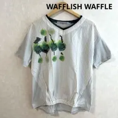 美品＊ワッフリッシュワッフル 切替デザイン Tシャツ カットソー日本製 サイズ1のサムネイル
