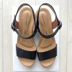 【ROCKPORT 】レディース ウェッジソールサンダル ブラックM 23cmのサムネイル
