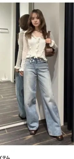 moussy CROSS WAIST WIDE ストレート