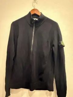 stone island ドライバーズニット 黒 ダブルジップ - メルカリ
