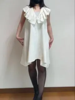 Chloé フリルノースリーブワンピース