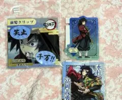 【バラ売り可】鬼滅の刃 ヘアクリップ ステッカー 義勇 実弥 しのぶ 伊黒