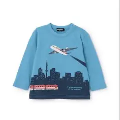 新品　kladskap 飛行機　電車柄　長袖カットソー　ターコ