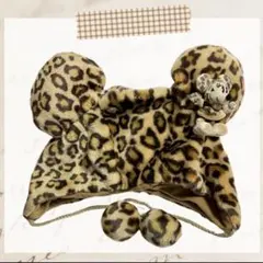 即日発送　ファンキャップ　ミッキー　ヒョウ柄　豹柄　ギャル　ミニー