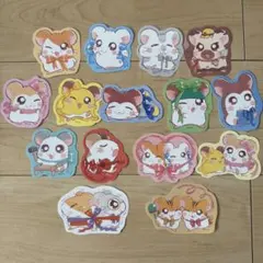 とっとこハム太郎　ダイカットステッカー　15点 フルコンプ　ダイソー