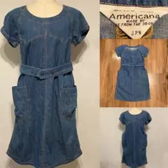 Americanaアメリカーナ　半袖デニムワンピースのサムネイル
