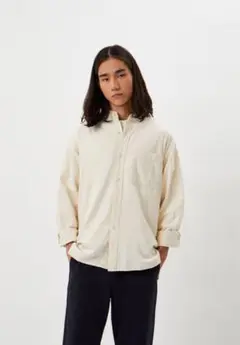 UNIQLO ユニクロ デニムオーバーサイズ スタンドカラー シャツ S