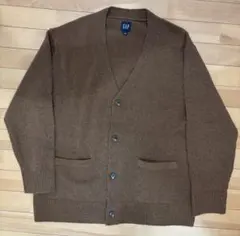 GAP ブラウン Vネック カーディガン L