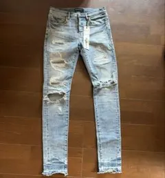 PURPLE BRAND ダメージデニム 水色 ライトブルー サイズ29 タグ付