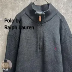 【状態◯】ポロ ラルフローレン ハーフジップ スウェット 古着 ユニセックス