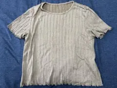 Dazy ベージュ リブ編み Tシャツ M