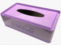Coca-Cola 紫色 ティッシュボックス　ブリキ