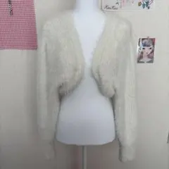 ホワイトシャギーボレロ