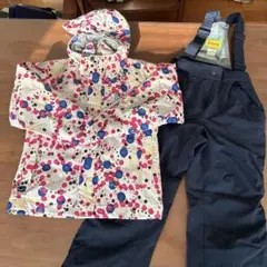 【美品】nima スキーウェア　130 上下　紐調節あり 靴下つき